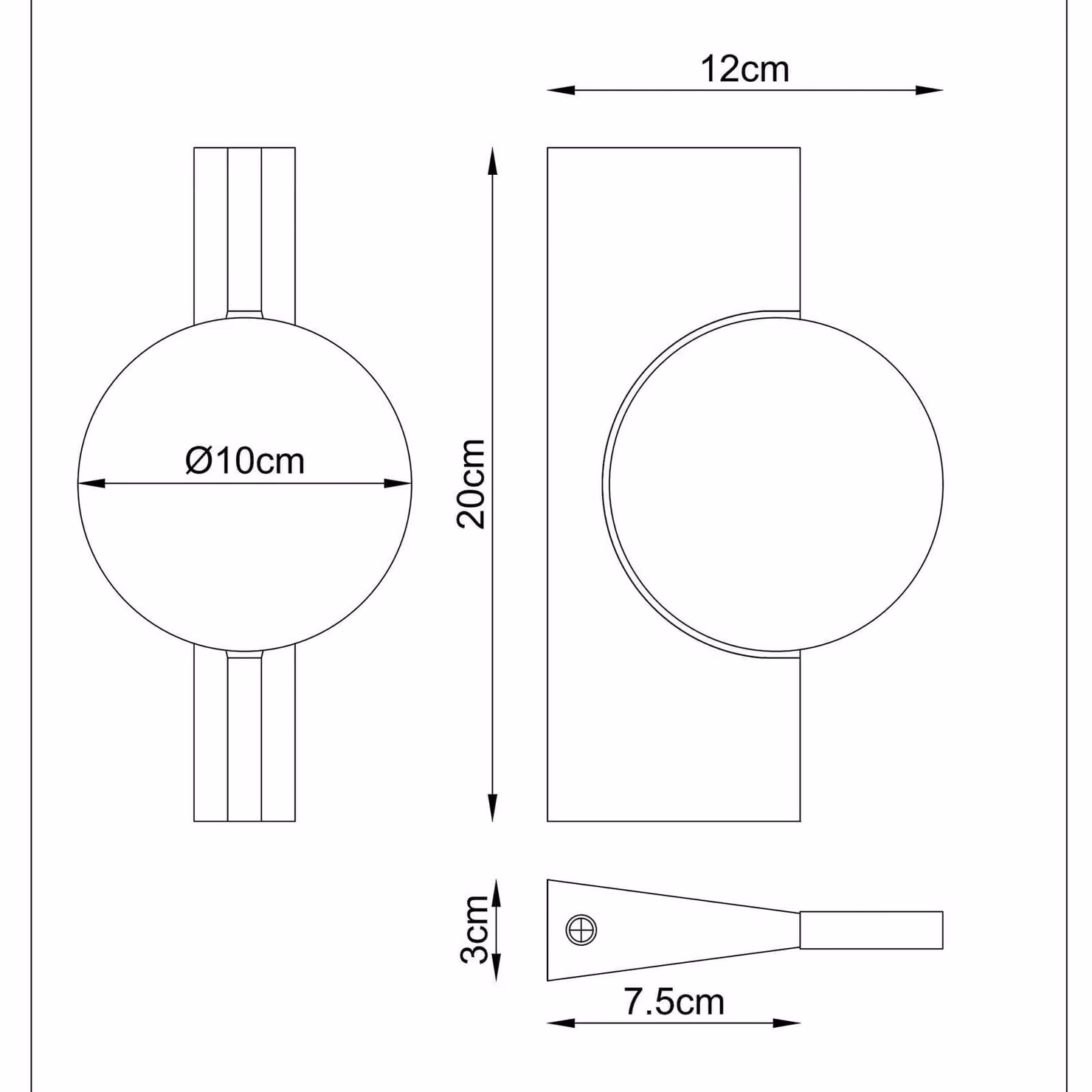 Globo Applique da parete a LED Jasper, Alluminio / Grigio / Zincato, Soggiorno / Sala da pranzo, Metallo, Moderno, Applique a LED