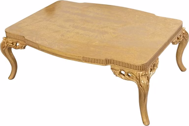 Casa Padrino tavolino barocco oro 120 x 86 x h. 45 cm - Magnifico tavolo da salotto - mobili da salotto in stile barocco