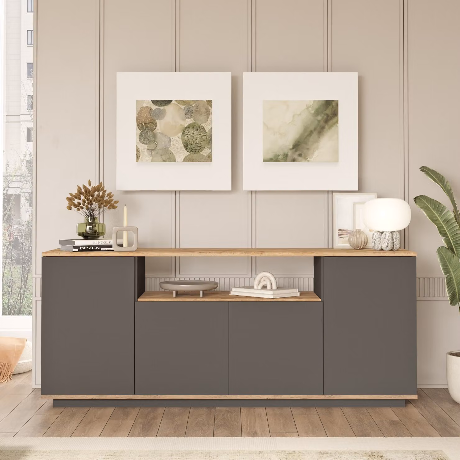 Skye Decor, FR15-AA, pino atlantico, consolle, 180 x 75 x 44,5 cm, 100 % LAMIERA RIVESTITA DI MELAMINO