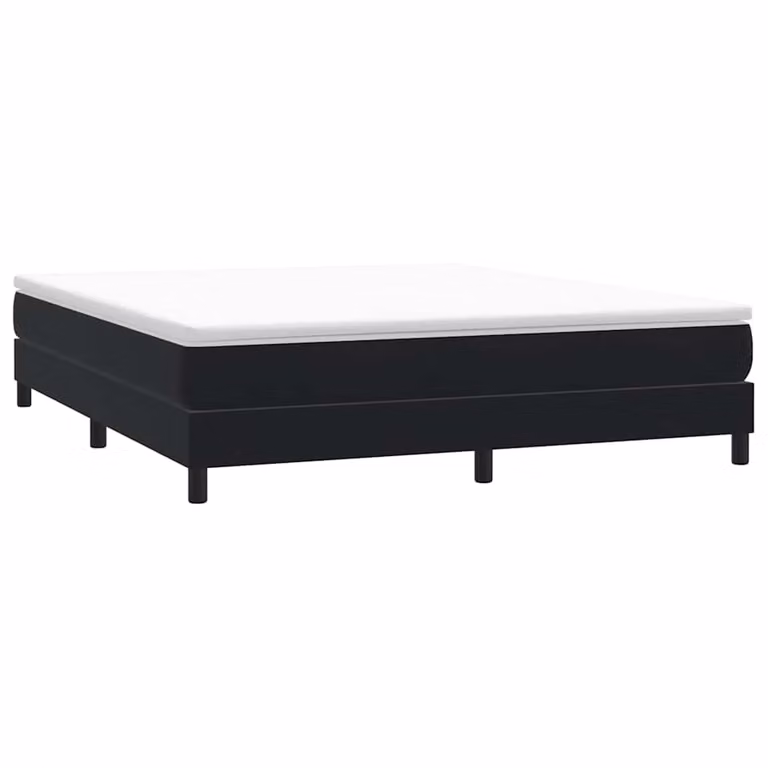 vidaXL Giroletto a Molle in Velluto Nero L: 183 cm, P: 213 cm