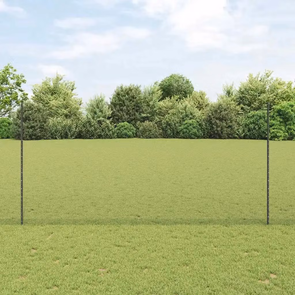 Recinzione da Giardino Design In in Acciaio e PVC Grigio con Profilo Arrotondato Altezza: 160 cm – 2