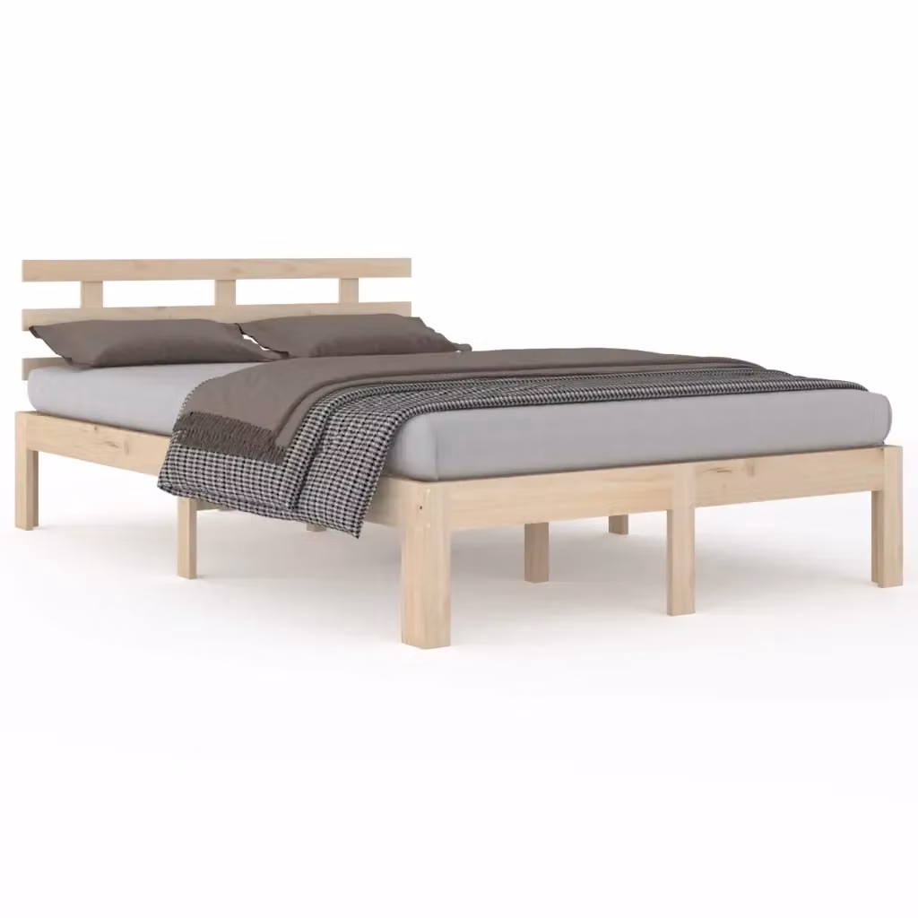 Struttura Letto in Legno Massello di Pino Design Mania, Colore Ambrato, L 140 x P 200 cm – 2