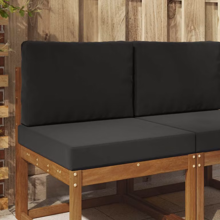 vidaXL Cuscino per divano da esterno moderno in poliestere nero 60 x 60 cm