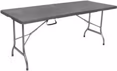 Tavolo da campeggio pieghevole Amicasa grigio L: 180 cm, P: 75 cm, H: 72 cm