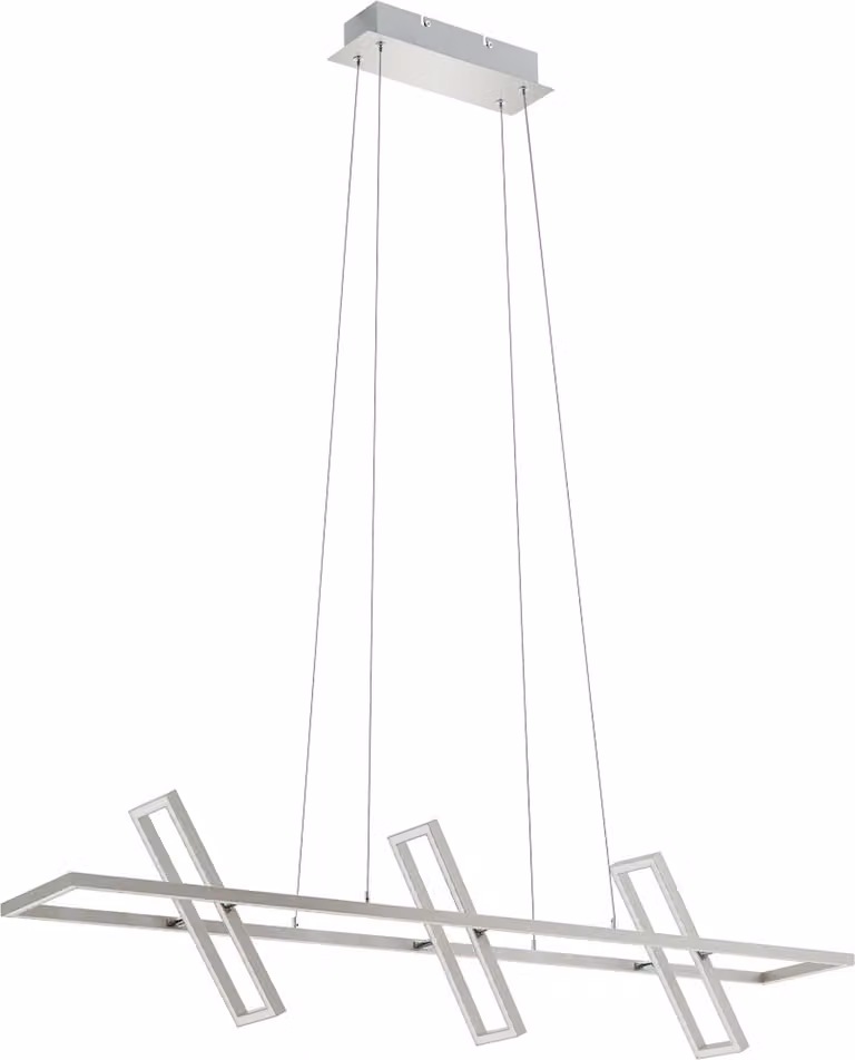 Lampada a sospensione a LED, regolabile e dimmerabile, argento, H 120 cm, TAMASERA