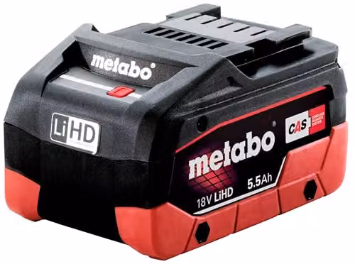 Metabo Batteria LiHD 18 V - 5,5 Ah (625368000) Tensione batteria: 18 V, capacità batteria: 5,5 Ah, peso: 980 g