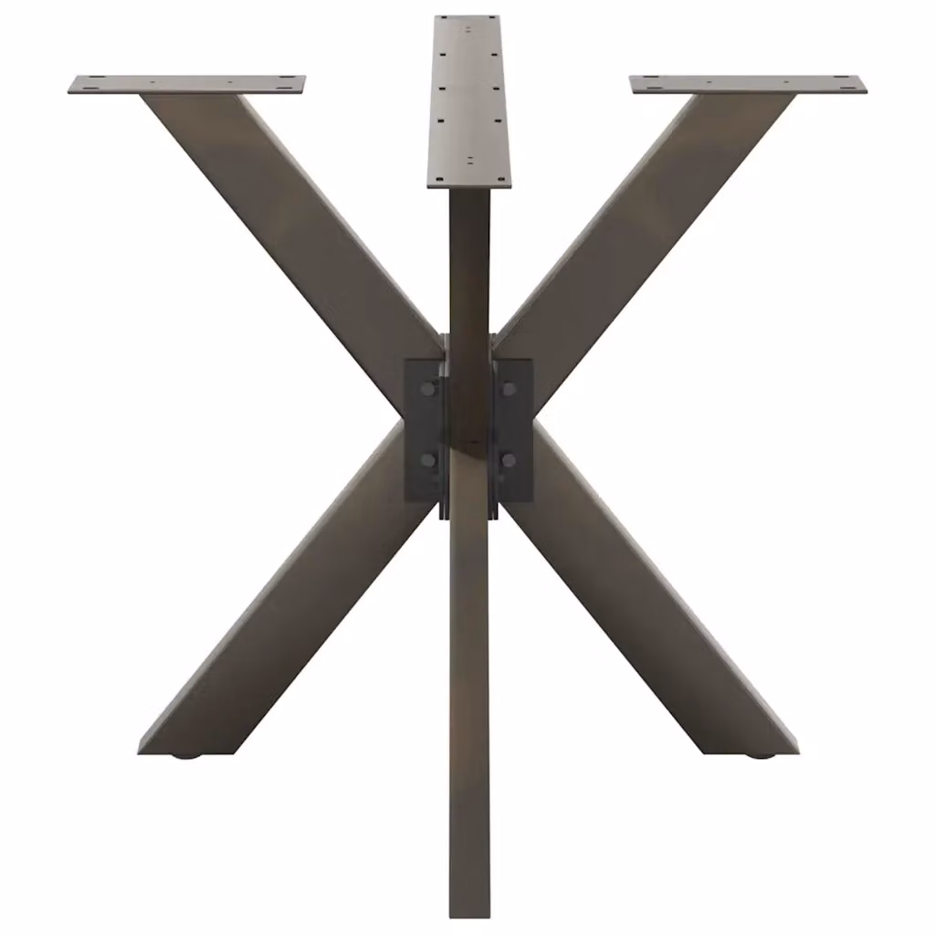 Gamba per tavolo da pranzo moderna a forma di ragno vidaXL in metallo nero con altezza regolabile L/P/H: 85 x 85 x 72-73 cm