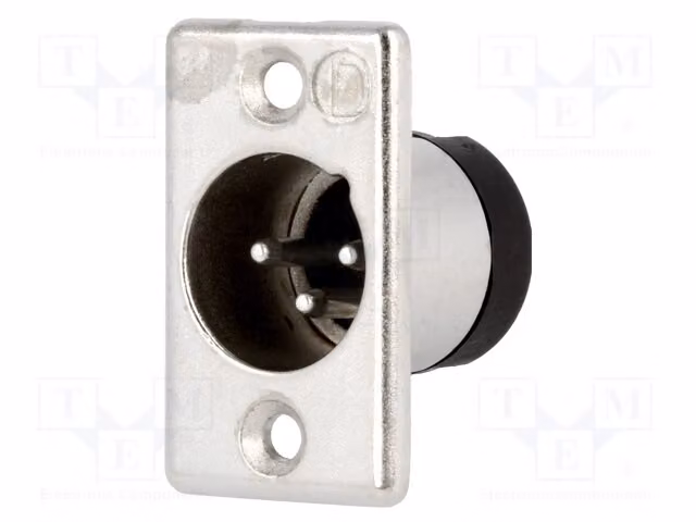 1 connettore a spina, connettore PIN: 3, connettore maschio dritto, connettori a saldare: ottone, 50V, 703-0300 - connettore