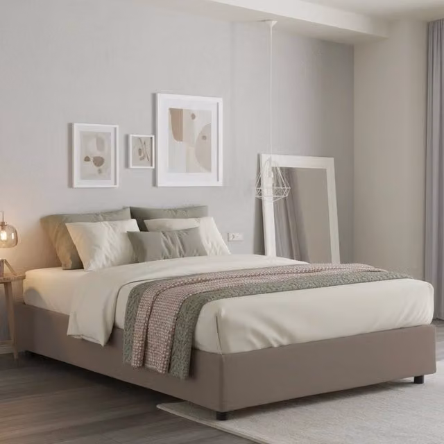 Letto Matrimoniale Alaska Talamo Italia con Contenitore Lift Up, Grigio, L/P: 160 x 200 cm – 1