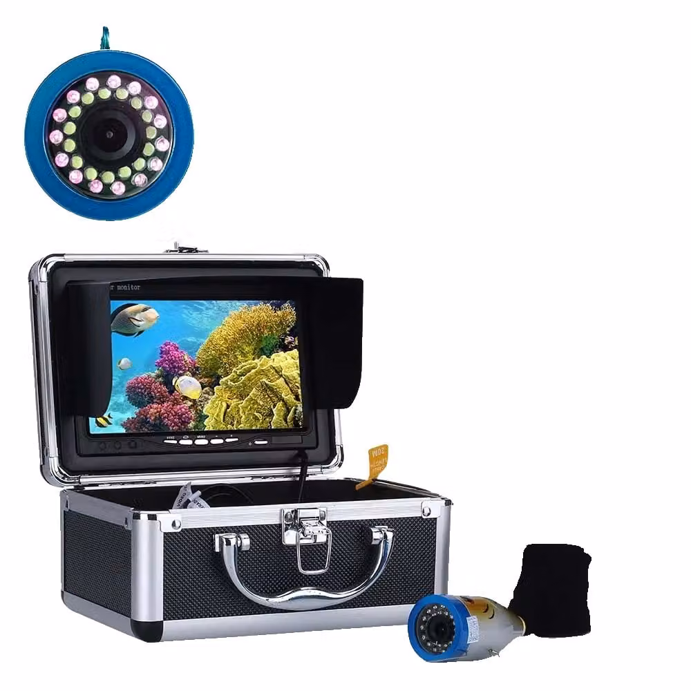 Telecamera subacquea per pesci, risoluzione HD 1000TVL, lunghezza cavo 50m, 30M 30 LED