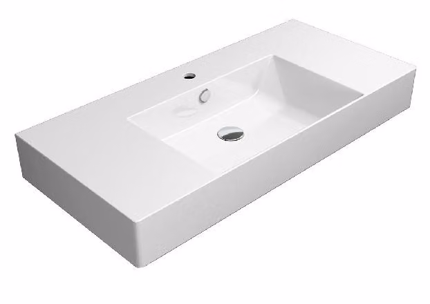 Sapho GSI Kube X - Lavabo 1000x470 mm, ExtraGlaze, bianco 9451111