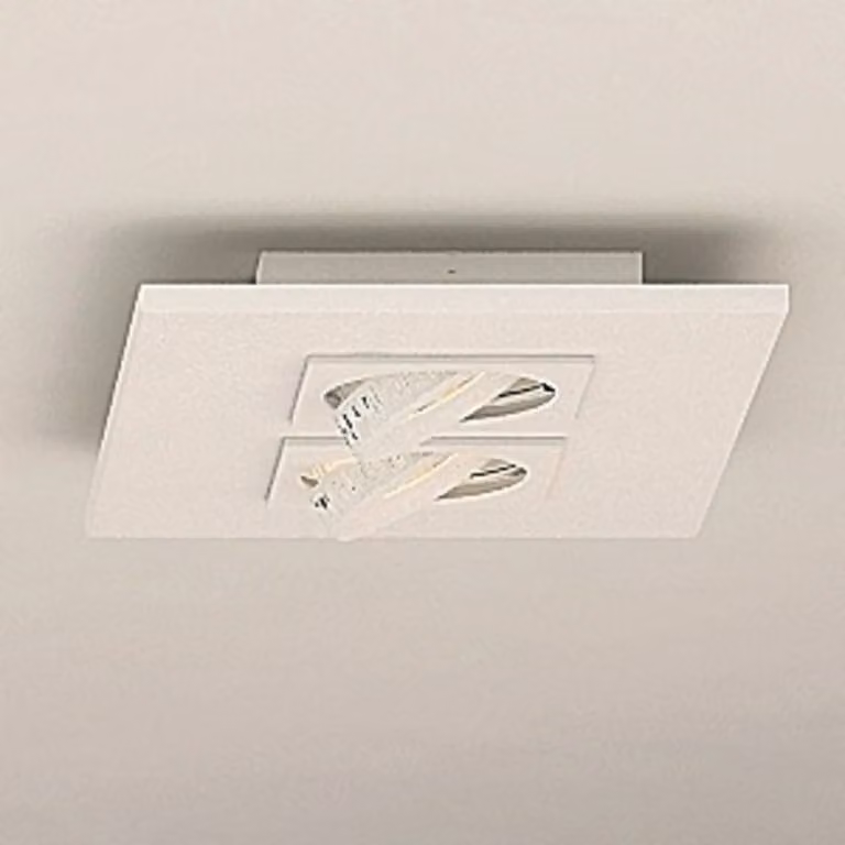 Milan Iluminación Plafoniera a LED MARC, dimmerabile, Bianco / Opale, Soggiorno / Sala da pranzo, Metallo, Moderno, Plafoniera LED