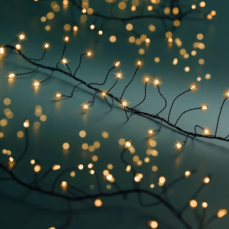 Kaemingk Lumineo Catena luminosa Compact Twinkle 480 LED classica calda per esterni 6 m nera