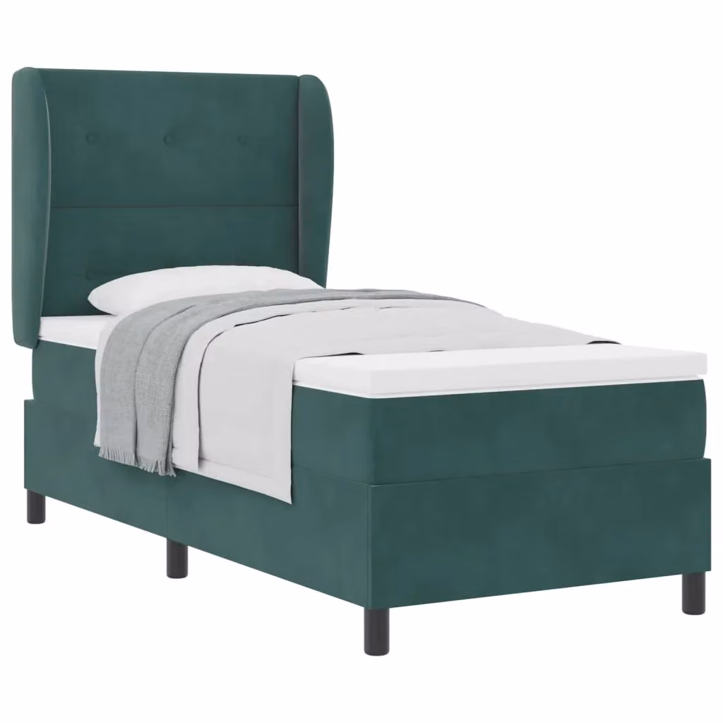 Letto ibrido con testiera in velluto verde vidaXL L/P: 200 x 100 cm – 2