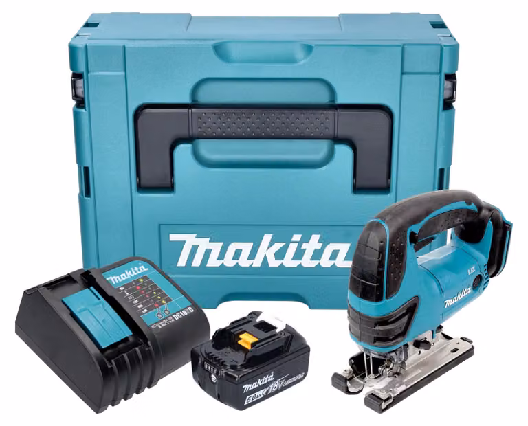 Makita DJV 180 ST1XJ Seghetto alternativo a batteria 18 V 135 mm + 1x batteria 5,0 Ah + caricabatteria + Makpac