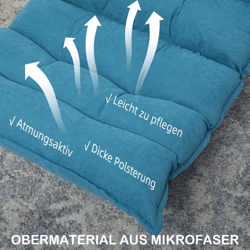 Poltrona relax girevole REDOM in velluto blu con struttura in metallo L: 62 cm, P: 70 cm, H: 95 cm – 2