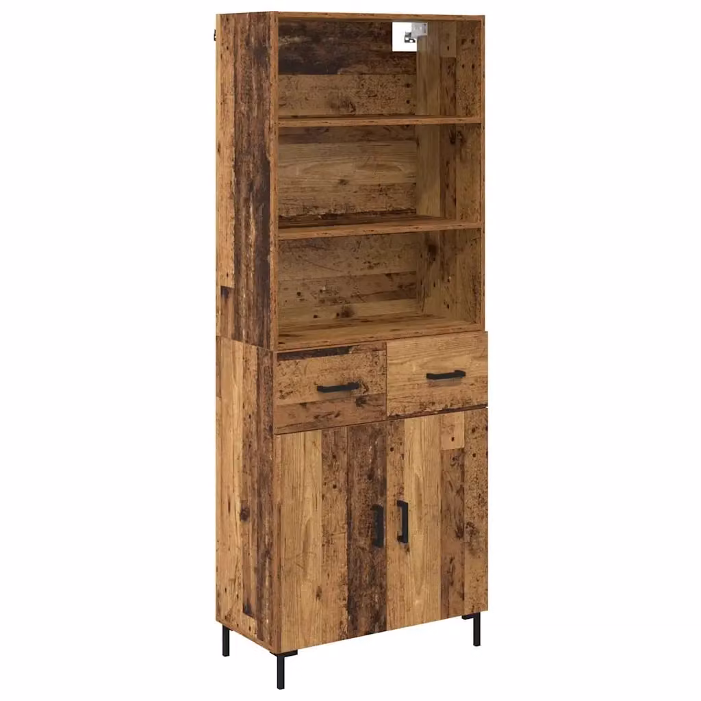 Credenza moderna in legno vecchio color marrone vidaXL L/P/H: 69,5 x 34 x 180 cm – 2