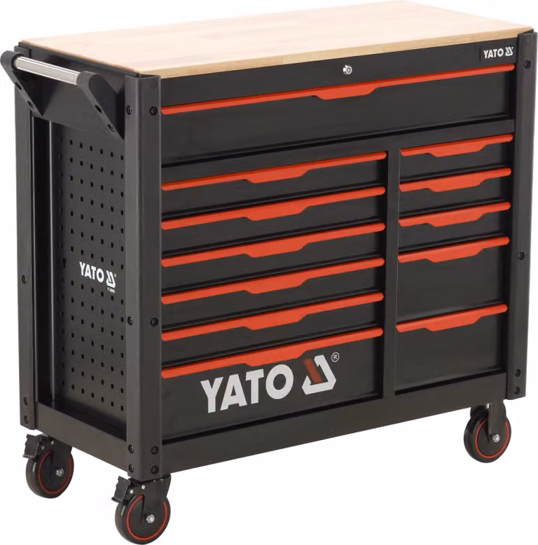 Carrello da officina 1125x1000x480mm con 12 cassetti