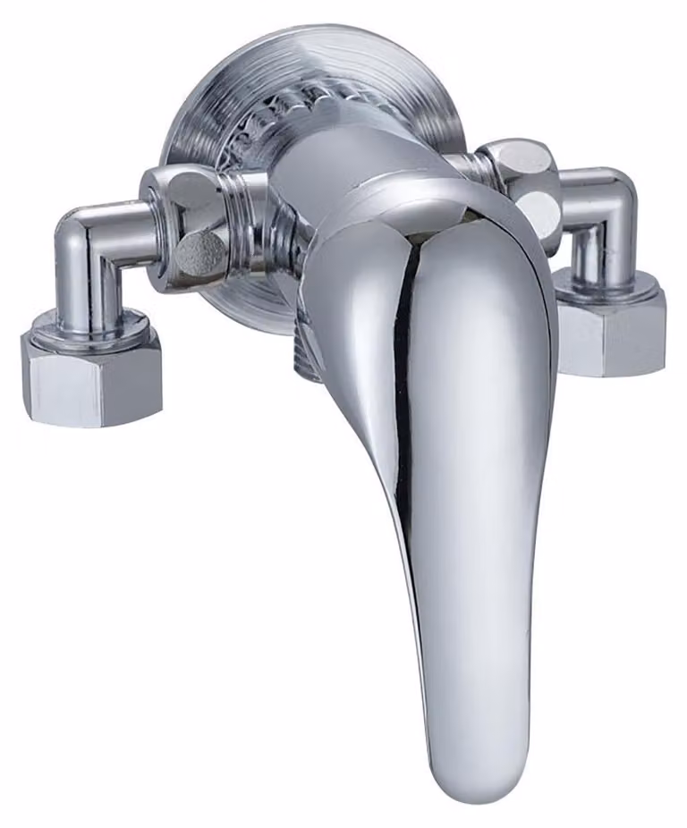 Miscelatore per bagno in ottone con finitura cromata