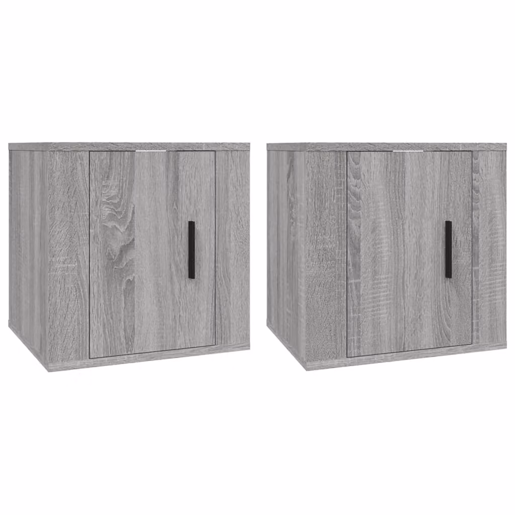 Mobili Porta TV a Parete 2 pz Grigio Sonoma 40x34,5x40 cm