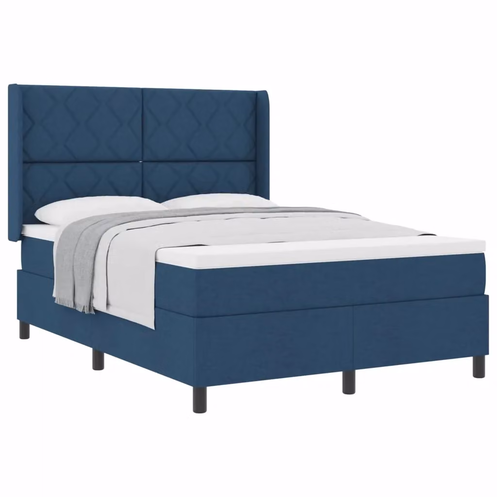 Letto ibrido con testiera e materasso vidaXL in tessuto blu L: 200 cm, P: 160 cm – 2