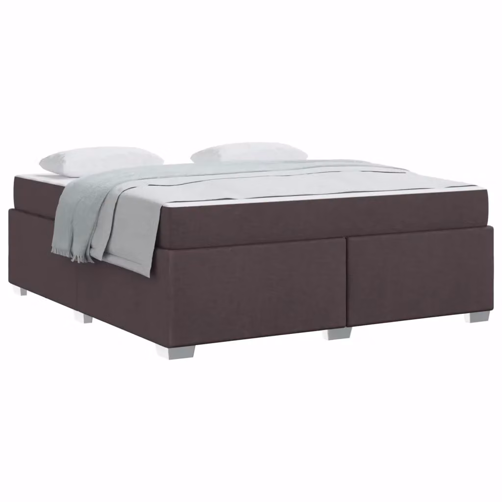 Struttura letto moderno vidaXL in tessuto marrone con base a molle L: 180 cm, P: 200 cm, H: 66 cm – 2