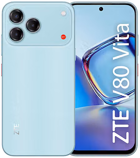 Smartphone ZTE Blade V80 Vita 4G LTE, Schermo da 6,75 pollici, 256 GB, Celadon Cyan