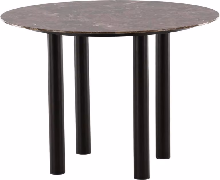Tavolo da pranzo FURNLUX Havsten Brown Und Black 106cm / Hauptfarbe: Braun / Dimensioni: 106 x 106 x 75 cm