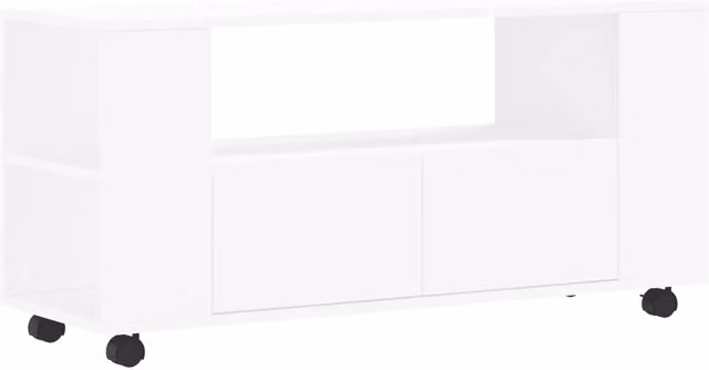Mobile TV moderno DESIGN IN in legno multistrato bianco L: 102 cm, P: 34,5 cm, H: 43 cm – 1
