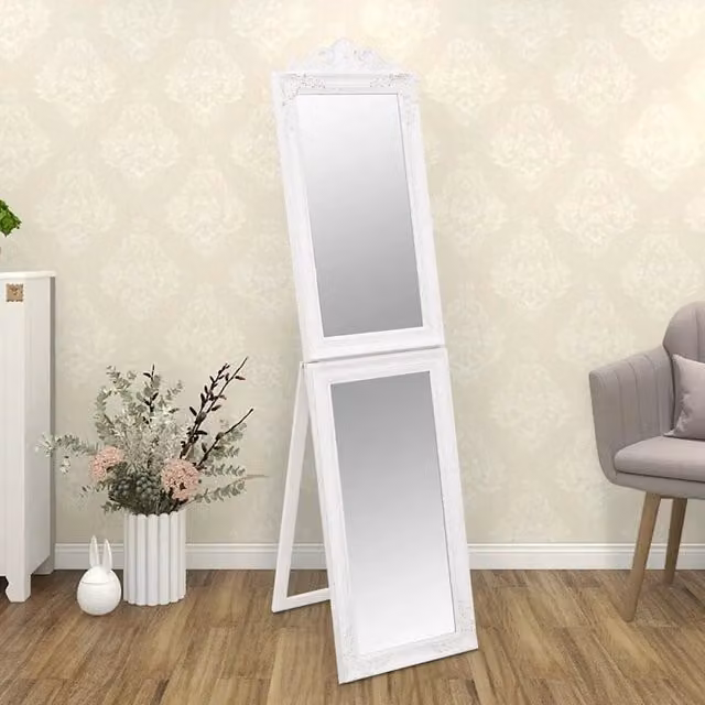 Specchio autoportante rettangolare vidaXL bianco L: 50 cm, H: 200 cm – 1