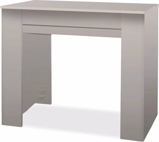Consolle Frankystar Allungabile Moderno in MDF Laminato Opaco Beige e Grigio L: 91 cm, P: 50 cm, H: 80 cm (estendibile fino a 250 cm)