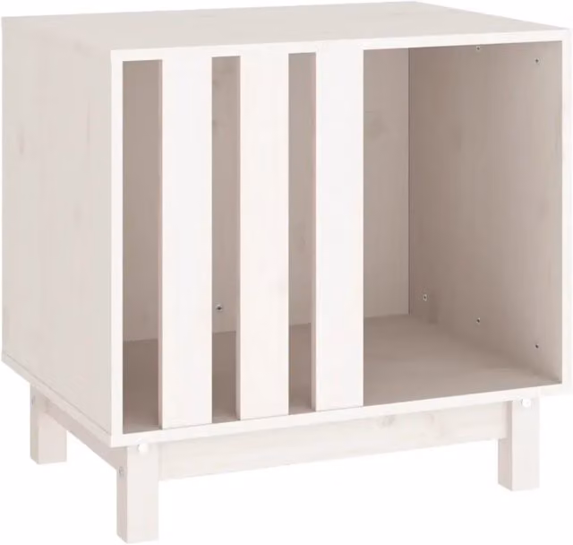 Casetta per cani in legno massello di pino bianco CFW9583081 L: 60 cm, P: 45 cm, H: 57 cm