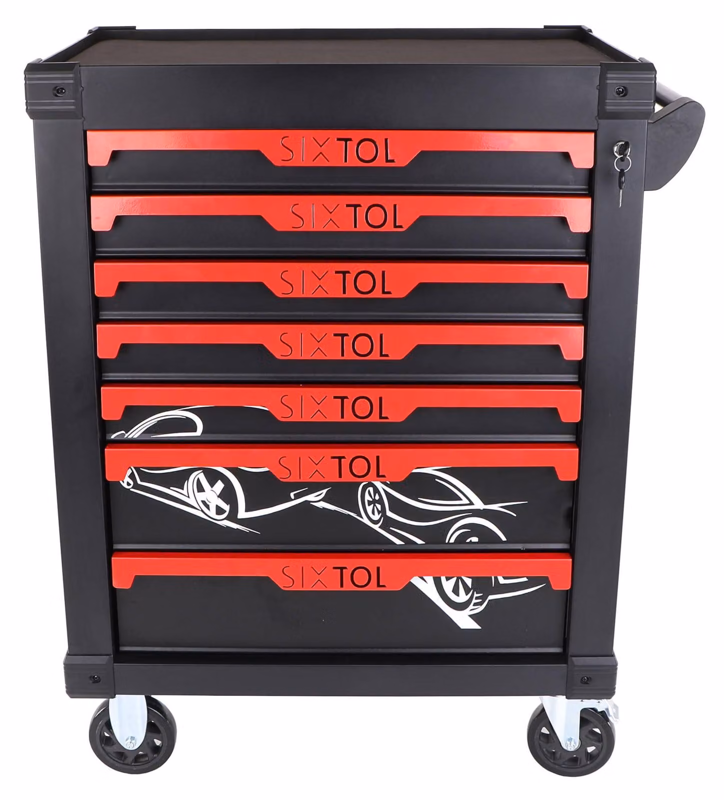 Carrello per utensili MECCANICO KEVIN, con 7 cassetti