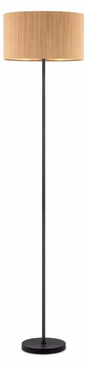 Lampada da terra scandinava con paralume in tessuto effetto velluto, altezza 165 cm