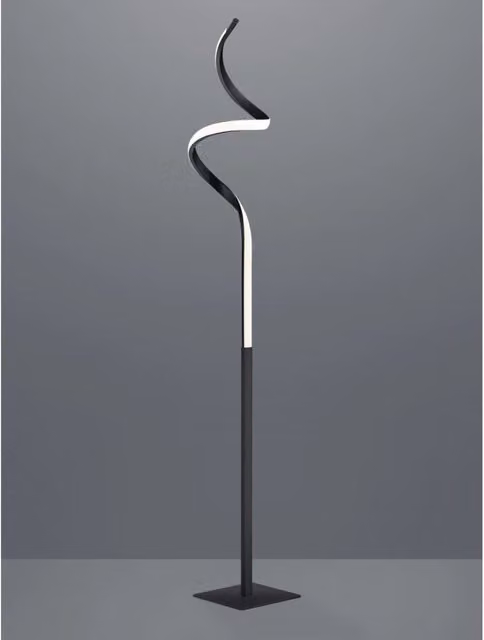 Piantana LED Trio Leuchten Course con tecnologia Touch e Dimmerabile, Colore Nero, Altezza: 145 cm