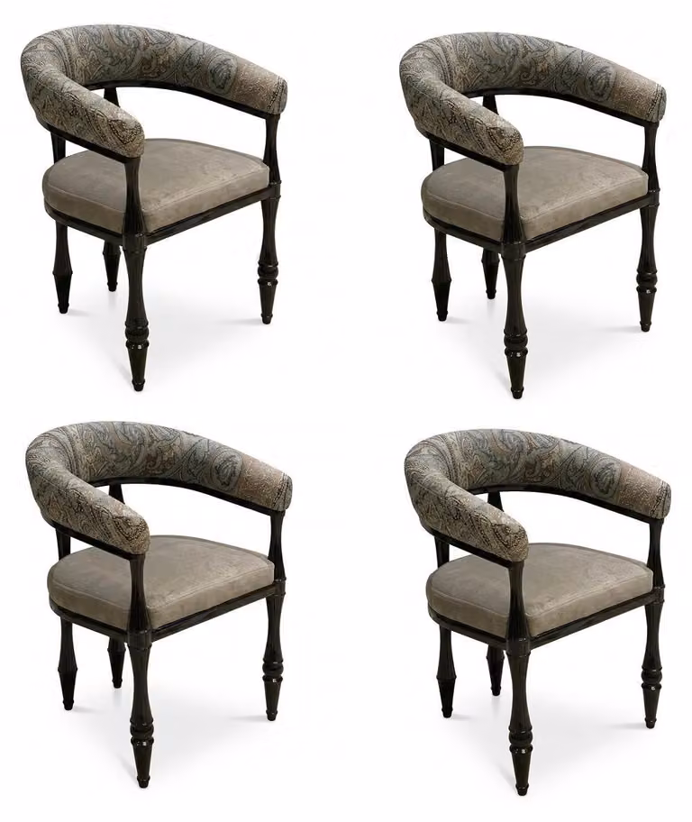 4 sedie, imbottite, dal design moderno, confortevoli, di alta qualità ed eleganti