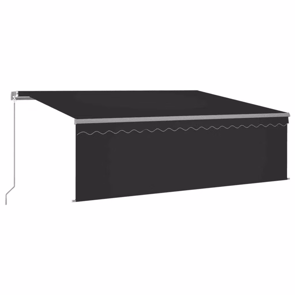Tenda da sole retrattile manuale Videx in alluminio e poliestere colore antracite L: 400 cm, P: 300 cm – 2