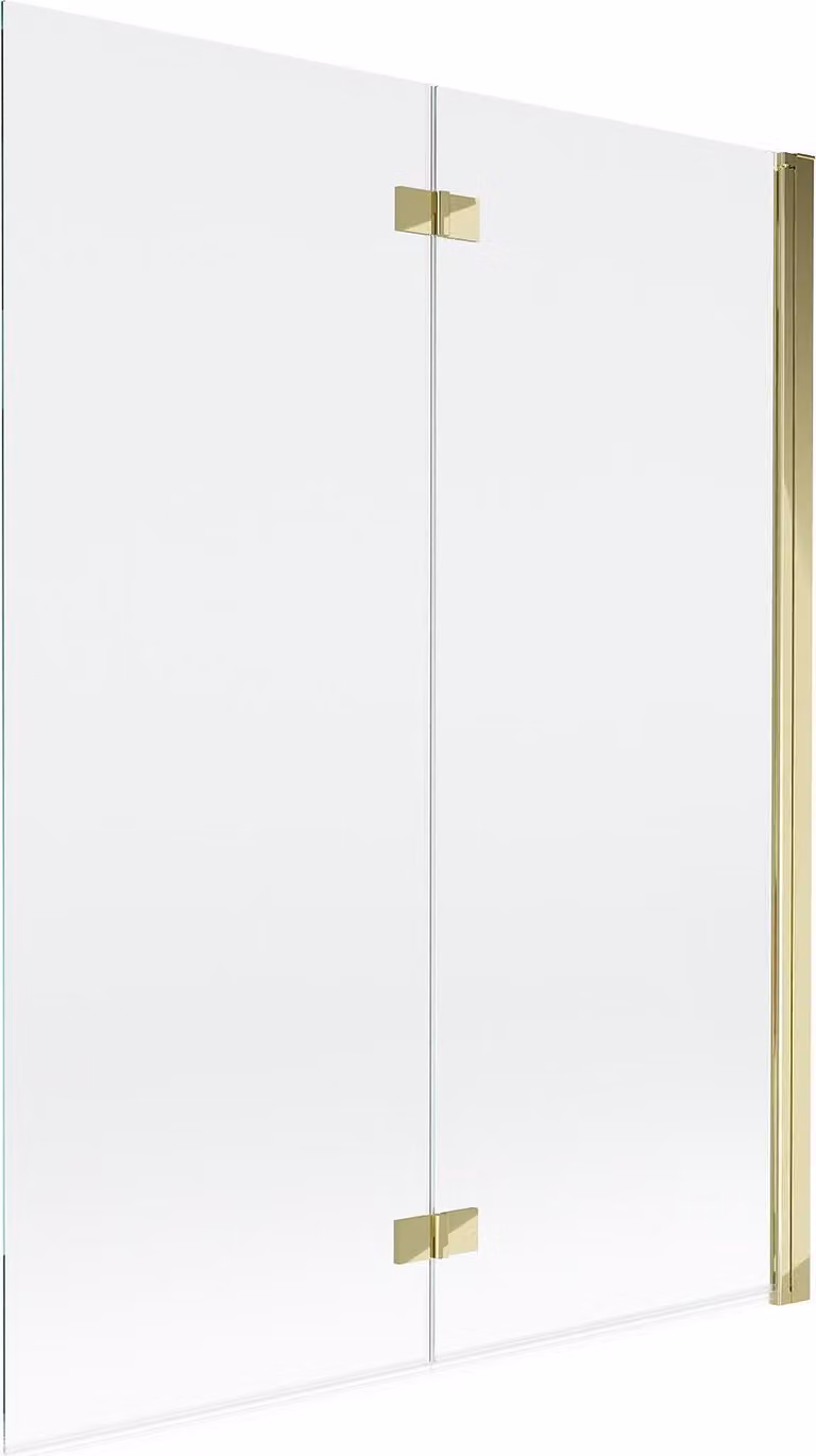Mexen Mist paratia da doccia a 2 ante destra 130 x 150 cm, trasparente, oro - 8A9-130-002-50-00-P