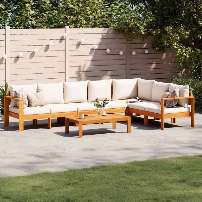 Maison Exclusive - Set da giardino 5 pezzi con cuscini in legno massello di acacia