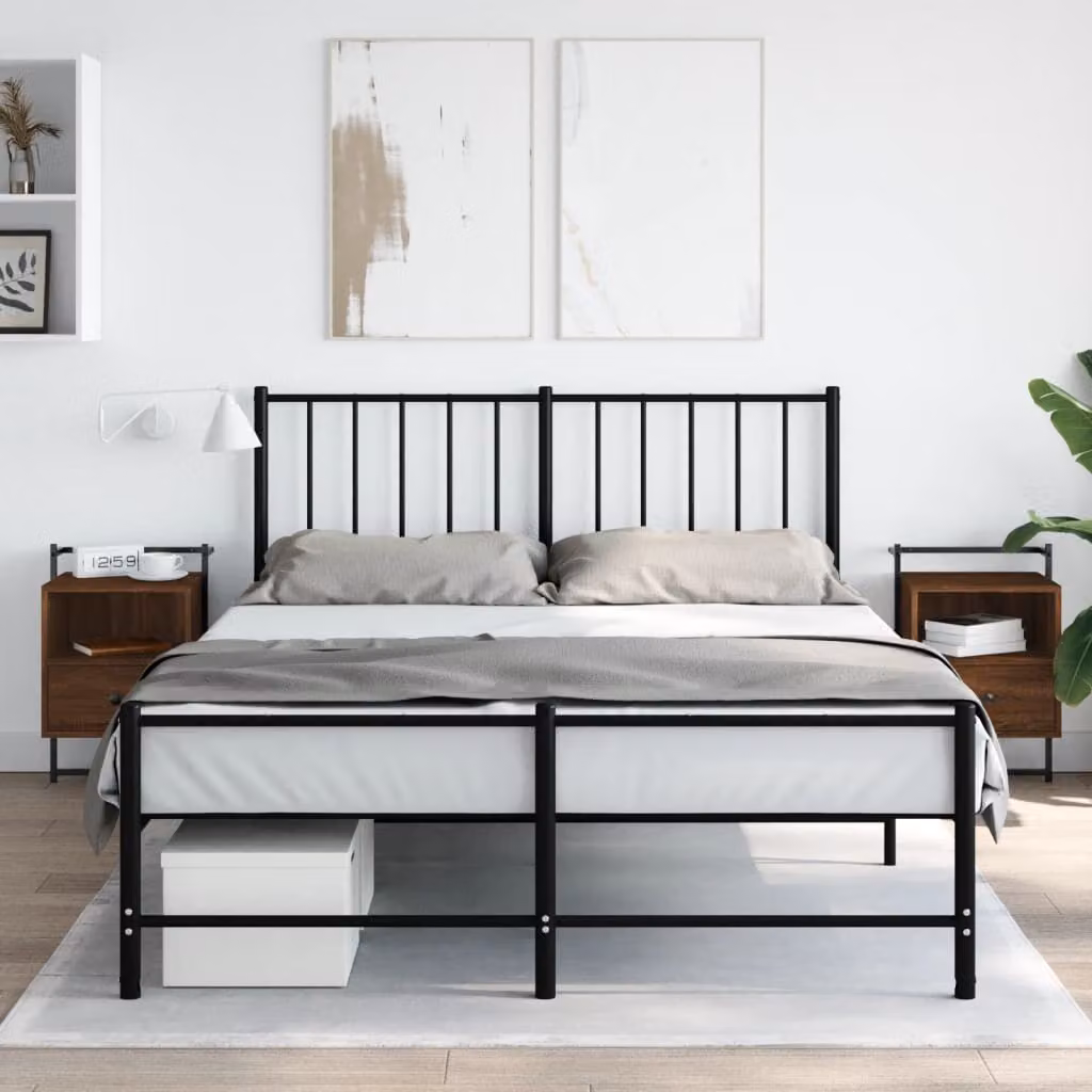 Set di 2 comodini da muro vidaXL in legno Rovere Marrone L: 40 cm, P: 30 cm, H: 61 cm