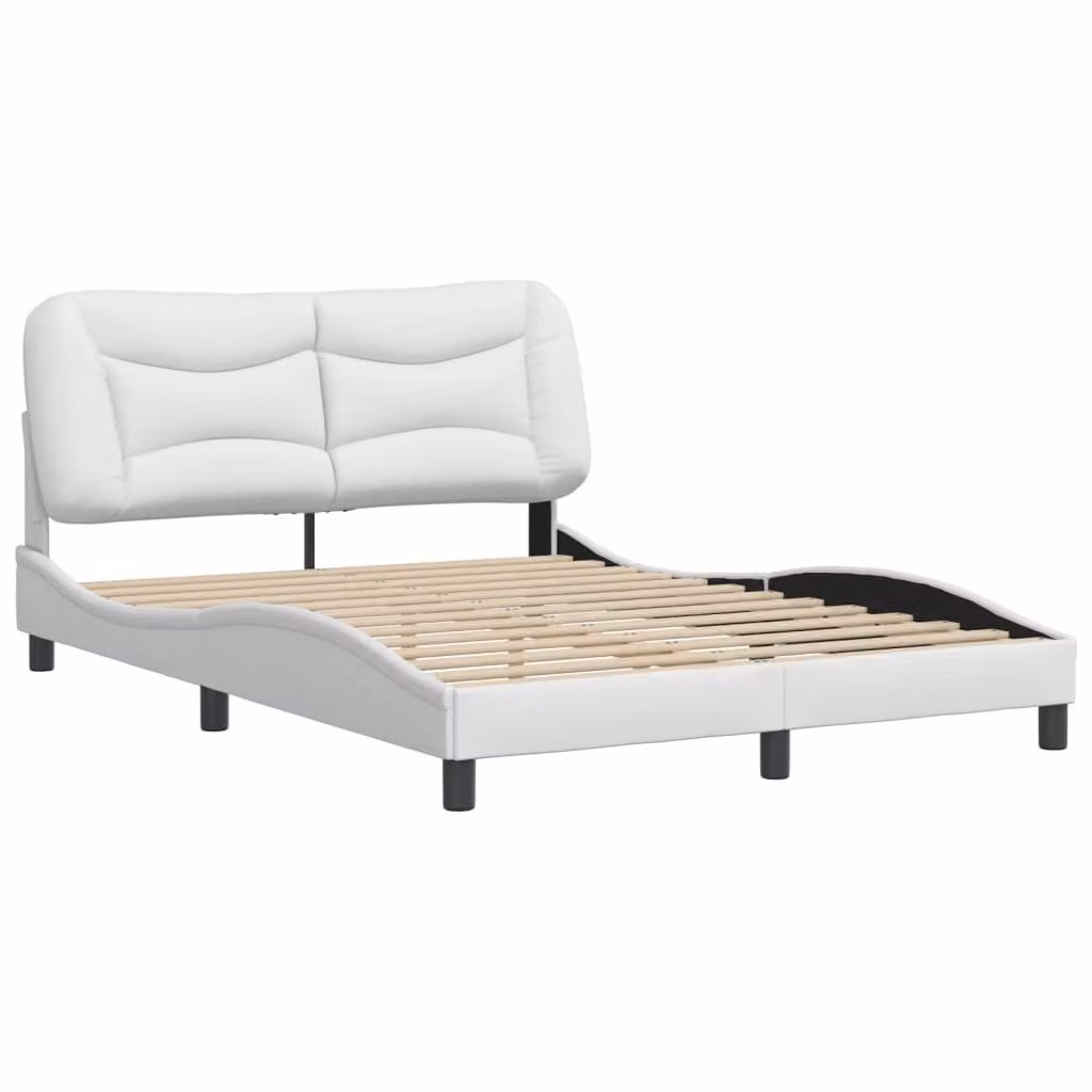 Giroletto senza Materasso Hvar Bianco 120x200 cm in Pelle finta