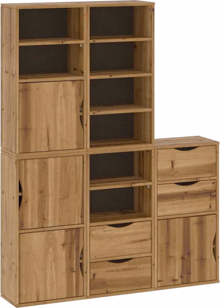SYFAX™ Armadietti Laterali 5 pz ODDA 40x24x79 cm Legno Massello Pino