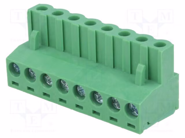 1 x Profilo di chiusura disattivabile, 5 mm, percorso lineare: 8 connettori femmina 2EDGK5.0-08P-14-00AH