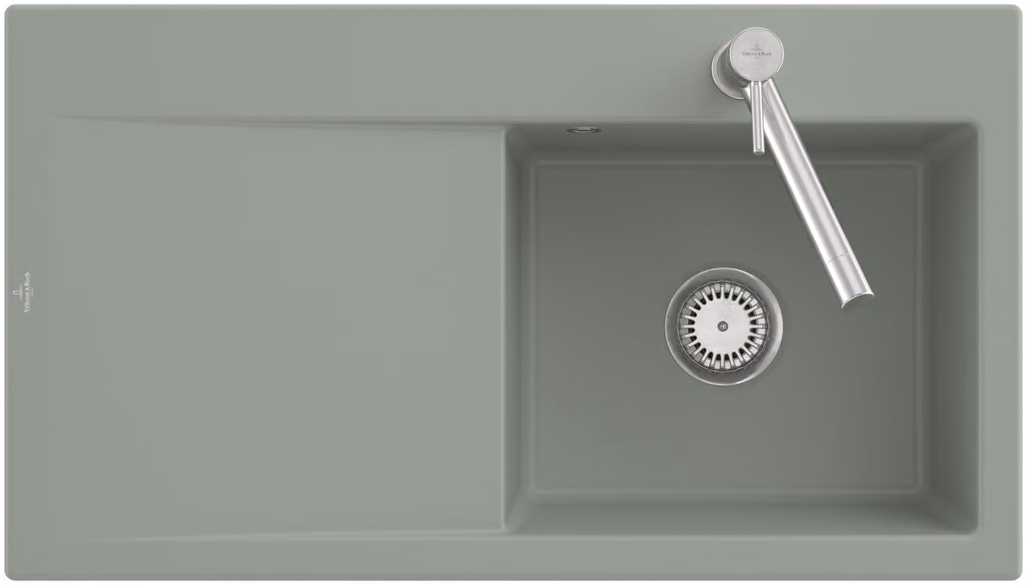Lavello V&B Subway Style 50 R, con scarico, manuale, con gre. Vetroceramica-Plus