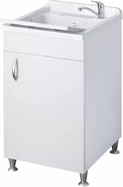 Lavatoio bianco Negrari Serie Eco L: 50 cm, P: 50 cm