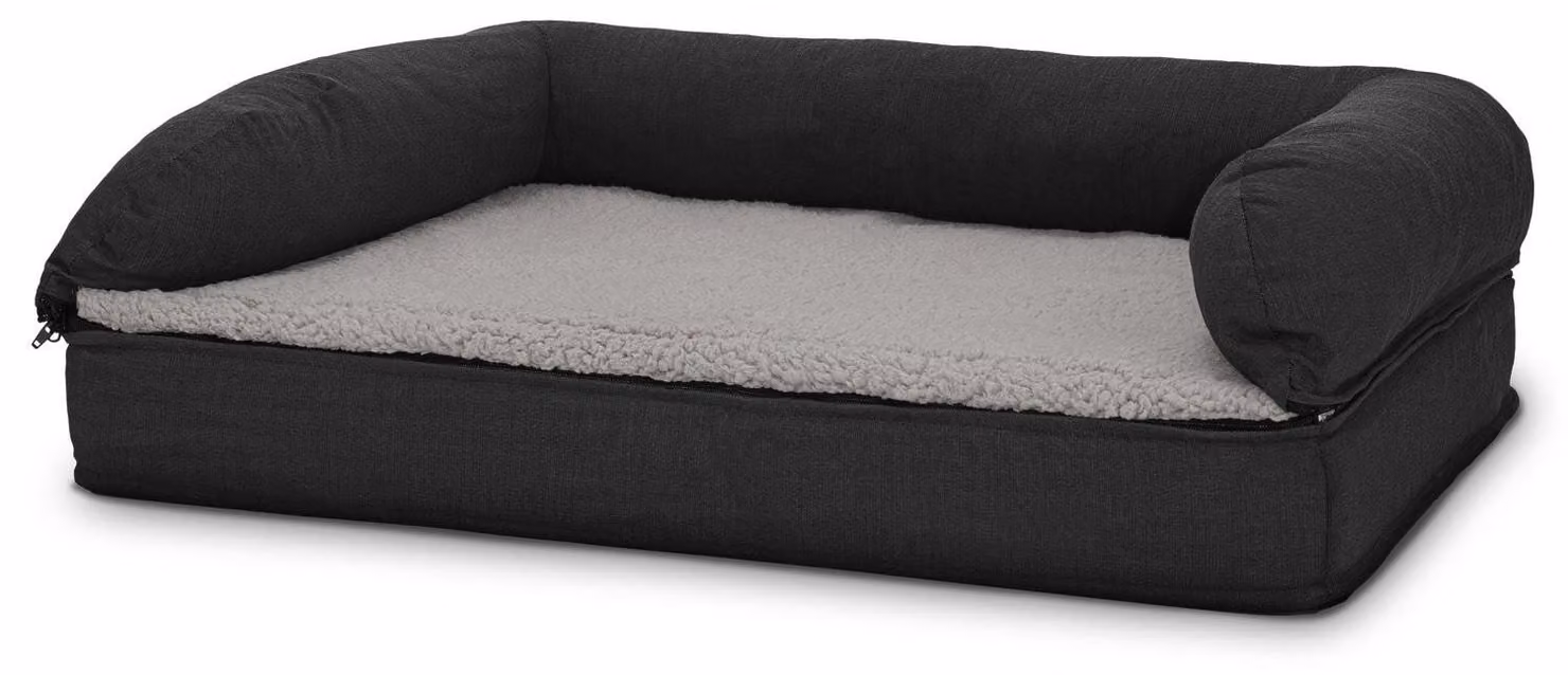 letto ortopedico per cani 80 x 55 x 23 cm con schienale taglia M