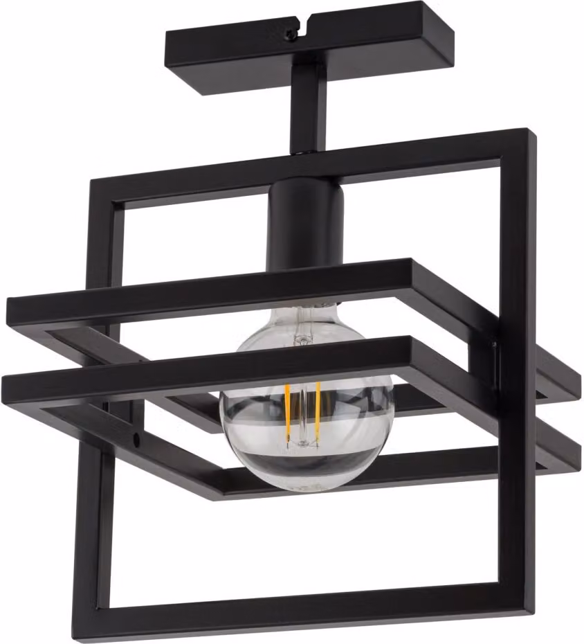 Lampada da soffitto Merci nera 1xE27x15W in metallo, dimensioni: 34x26x26 cm, IP20, Sigma Lighting