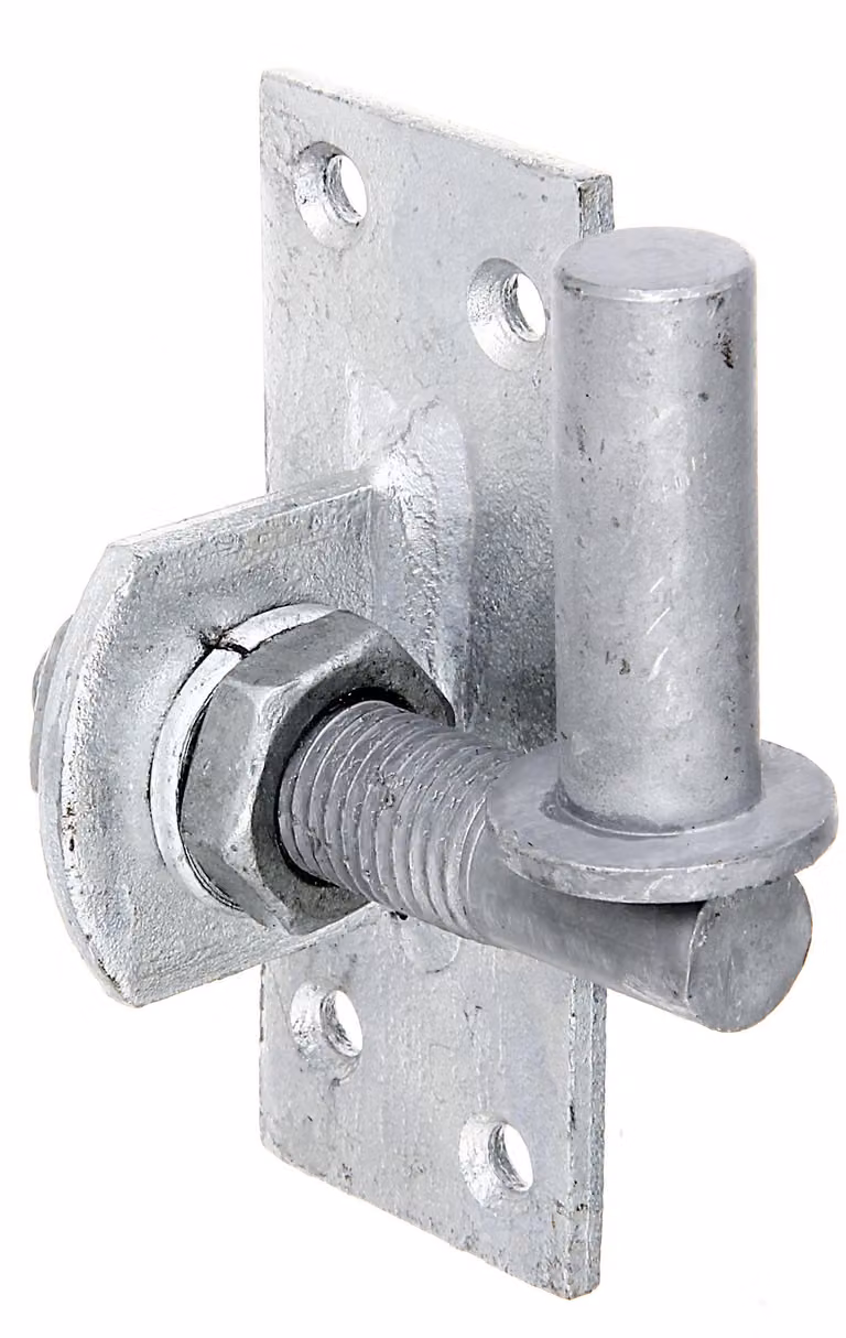 Alberts 318765 Staffa da avvitare | regolabile di 20 mm | zincata a caldo | arretramento Ø16 mm | piastra 100 x 40 mm