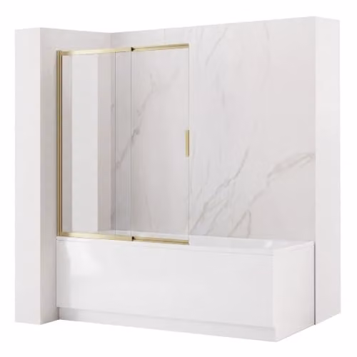 Rea - Paravento scorrevole Dario dorato spazzolato 120-0,6 x 120 x 140 cm