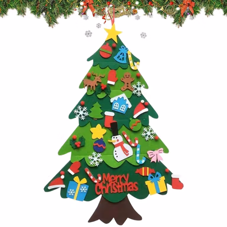 Kit per creare un albero di Natale decorativo a tema educativo per bambini